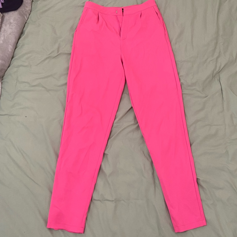 PLT pink pants. High waisted. Size 4.